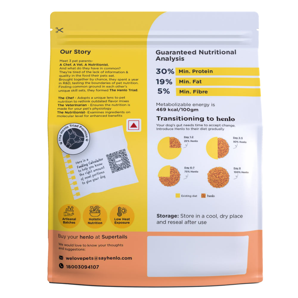Henlo Chicken and Egg Baked Dry Food for Adult Dogs & Puppies | 100% Human Grade Ingredients image 8
