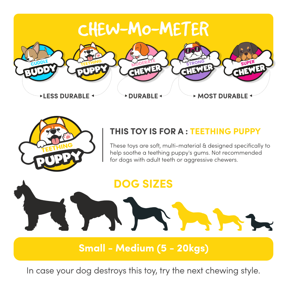 Barkbutler x Fofos Milk Bone & Ball Durable Interactive Chew Toy for Dogs (Blue) image 3