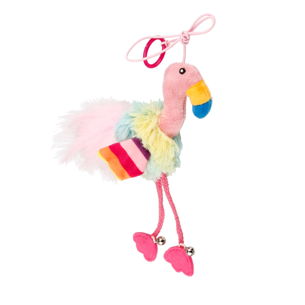 GiGwi Finger Teaser Flamingo with Crinkle Paper Catnip and Bell Inside for Cats (Pink) image 5