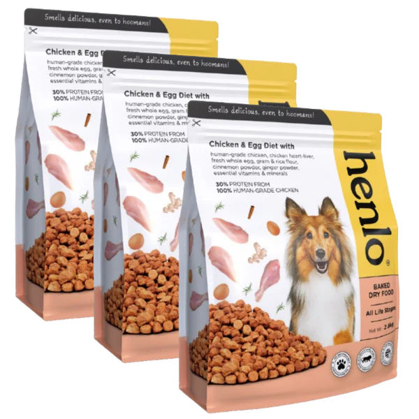Henlo Chicken and Egg Baked Dry Food for Adult Dogs & Puppies | 100% Human Grade Ingredients image 10