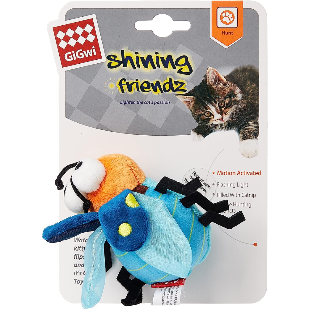 GiGwi Shinning Friends Firefly with LED light and Catnip inside Toy for Cats image 8