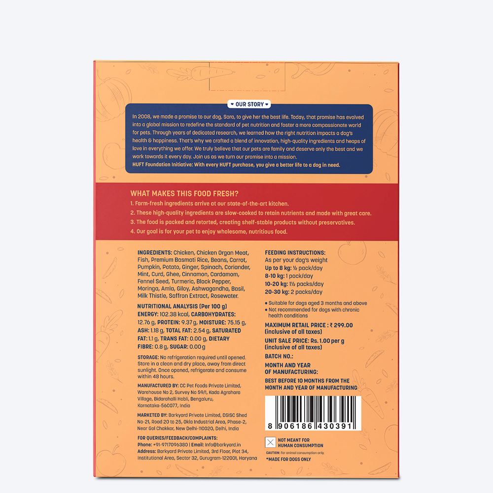 HUFT Sara's Wholesome Flavours Of India Chicken and Mutton Biryani Dog Wet Food Combo image 6