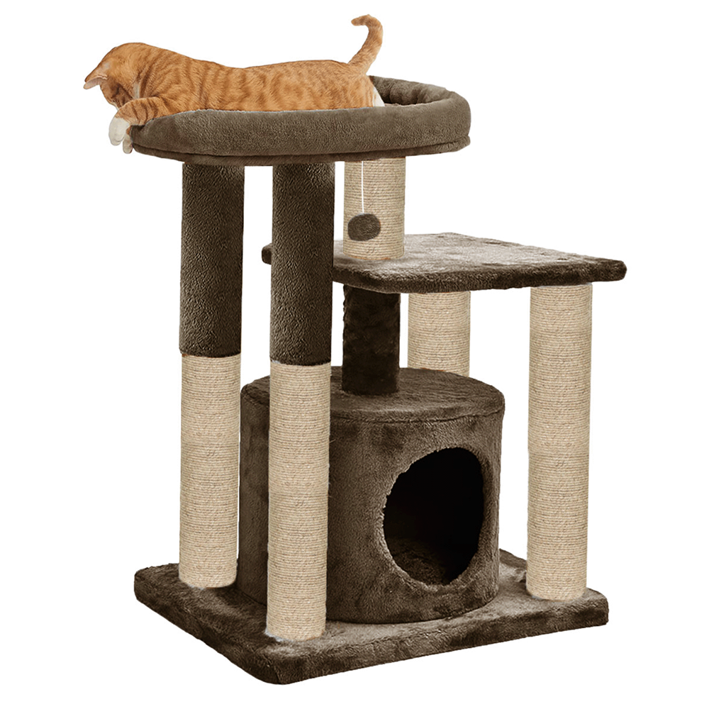 Furrlovers Cat Tree with Condo, Top Perch & Jute Rope Scratching Posts image 9