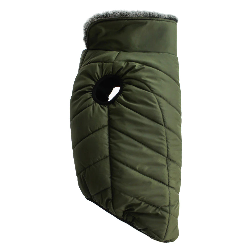 Pawpourri Fleece Lining Puffer Jacket for Dogs and Cats (Dark Green) image 2