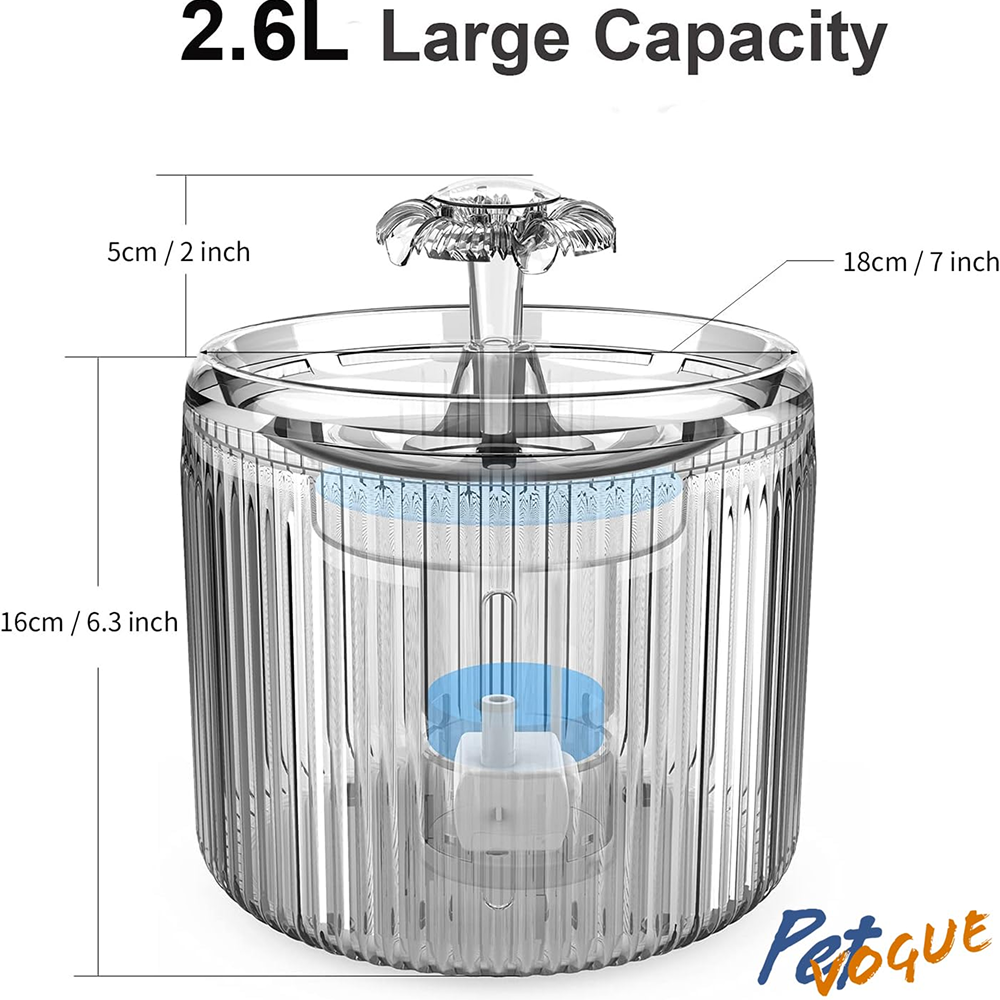 Pet Vogue Fountain Water Dispenser for Cats and Dogs