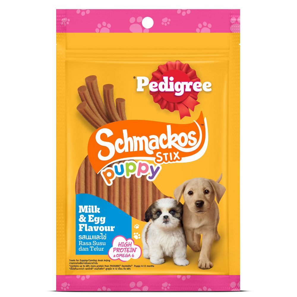 Pedigree Schmackos Stix Milk & Egg Flavour Puppy Dog Treat image 1