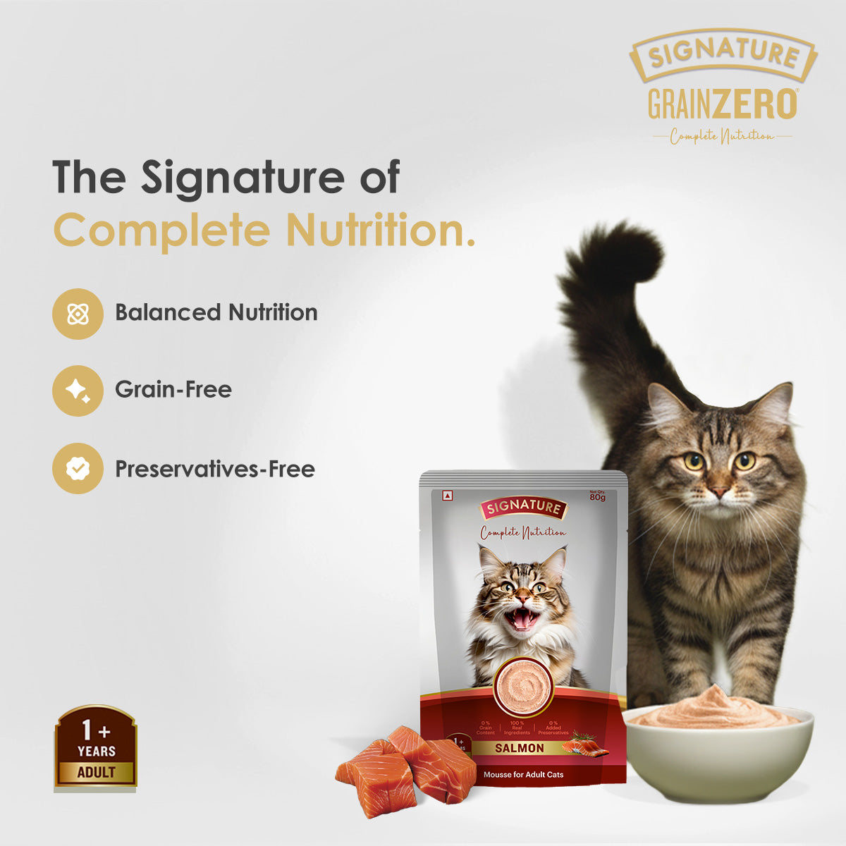 Signature Grain Zero Salmon Mousse Adult Cat Wet Food image 2