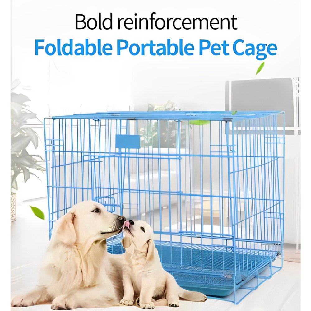 Chullbull Dual Door Heavy Duty Iron Powder Coated with Removable Tray Carrier for Dogs and Cats image 2