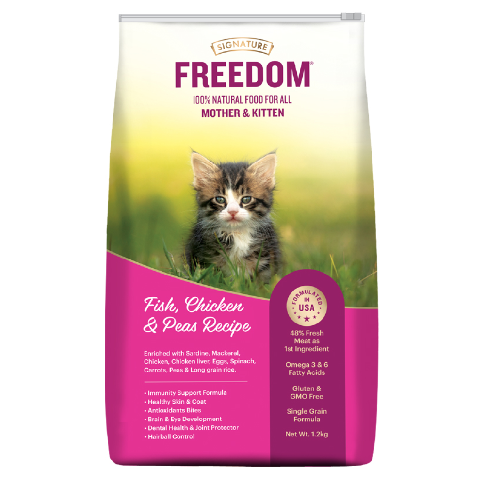 Signature Freedom Fish, Chicken and Peas Recipe Kitten Dry Cat Food image 4