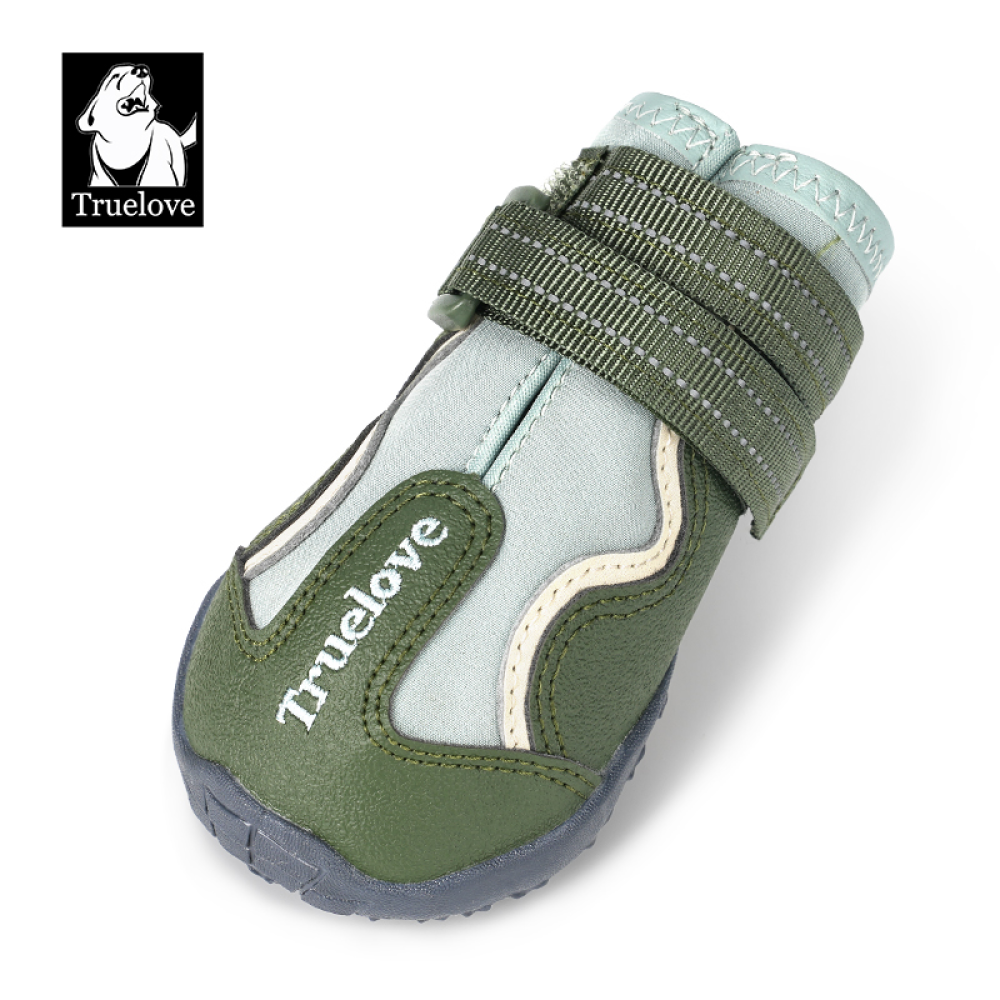 Truelove Reflective Waterproof and TPR Sole Shoes for Dogs (Cypress/Harbor Gray, Set of 4) image 4