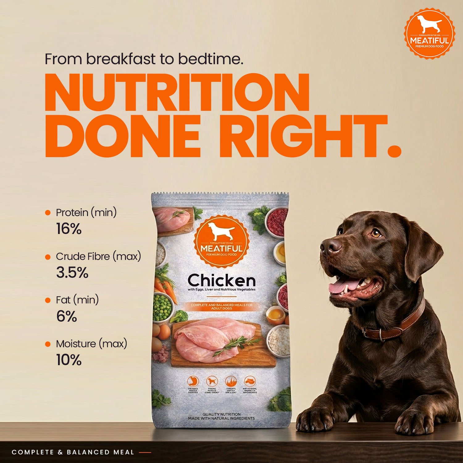 Meatiful Premium Chicken Adult Dog Dry Food image 3