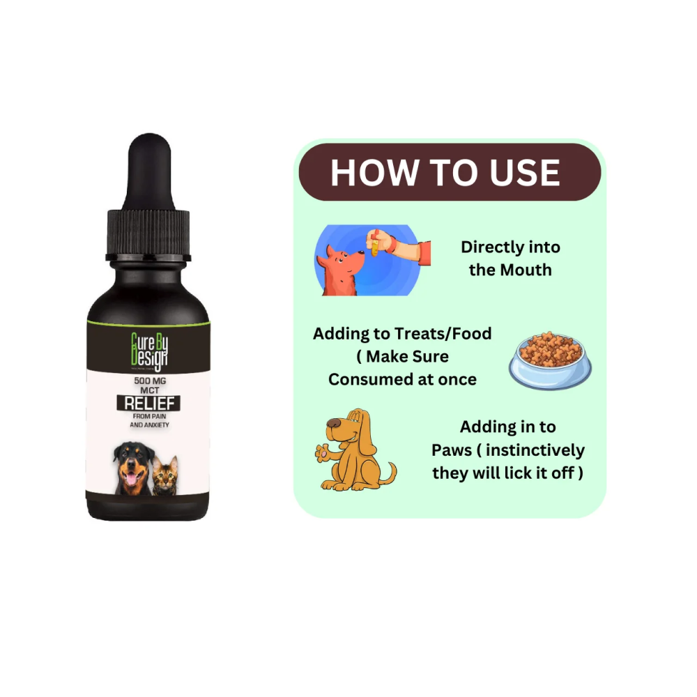 Cure By Design Hemp Oil with 500mg CBD (MCT) for Dogs and Cats image 3