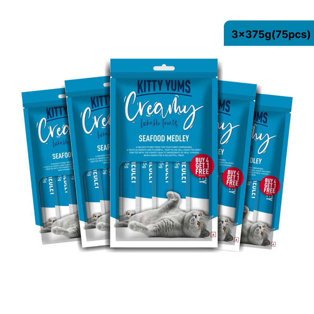 Kitty Yums Seafood Medley Creamy Cat Treat image 8