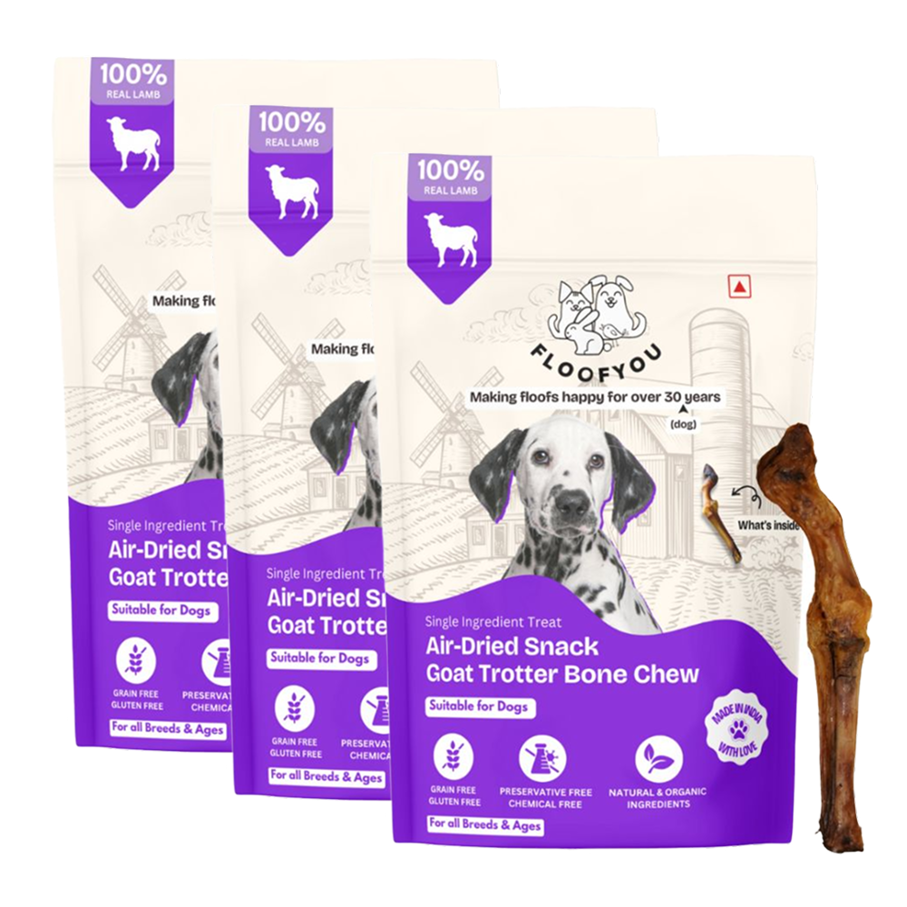 FloofYou Air Dried Goat Trotter Bone Chew Dog Treats image 10