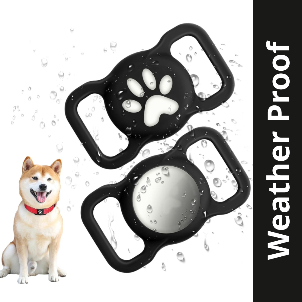 QPets Waterproof Silicon Air Tag Hodler for Dogs and Cats