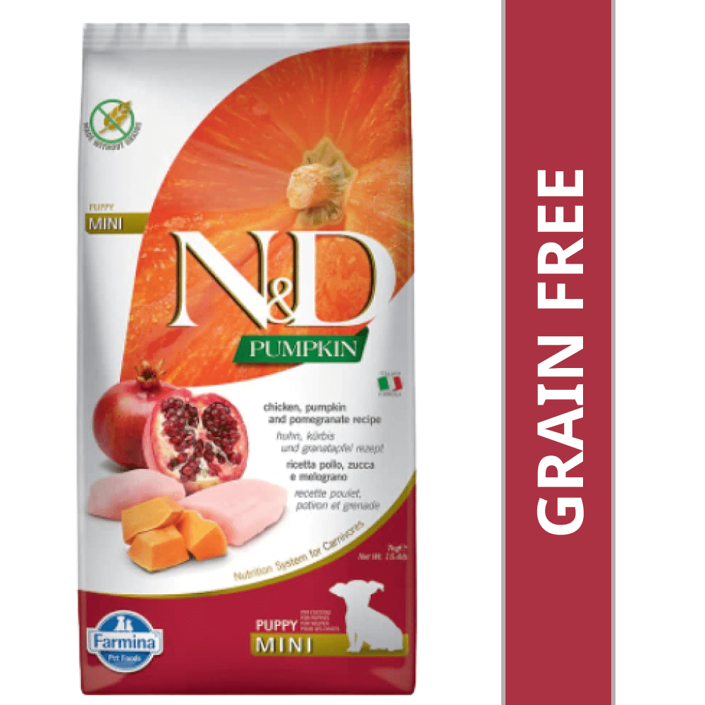 Farmina N&D Pumpkin Chicken & Pomegranate Grain Free Puppy Mini Dog Dry Food image 8