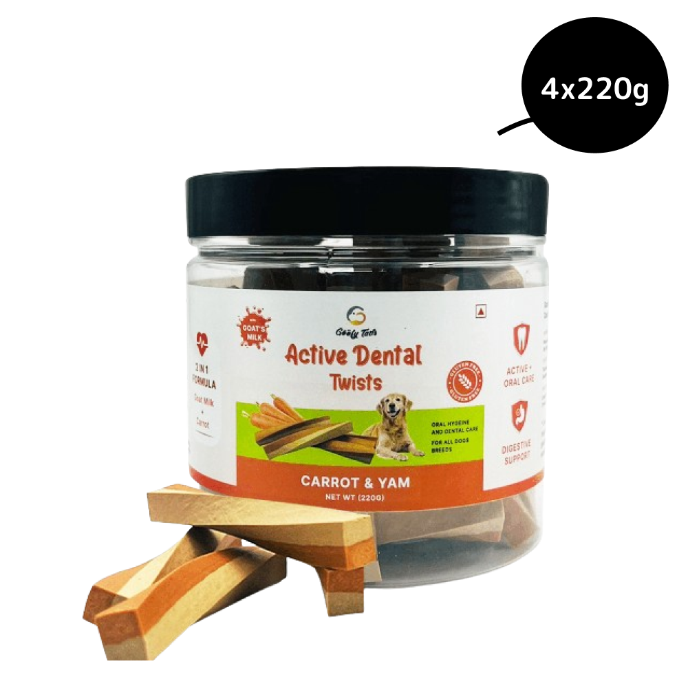 Goofy Tails Carrot and Yam Active Dental Twists Dog Treats image 8
