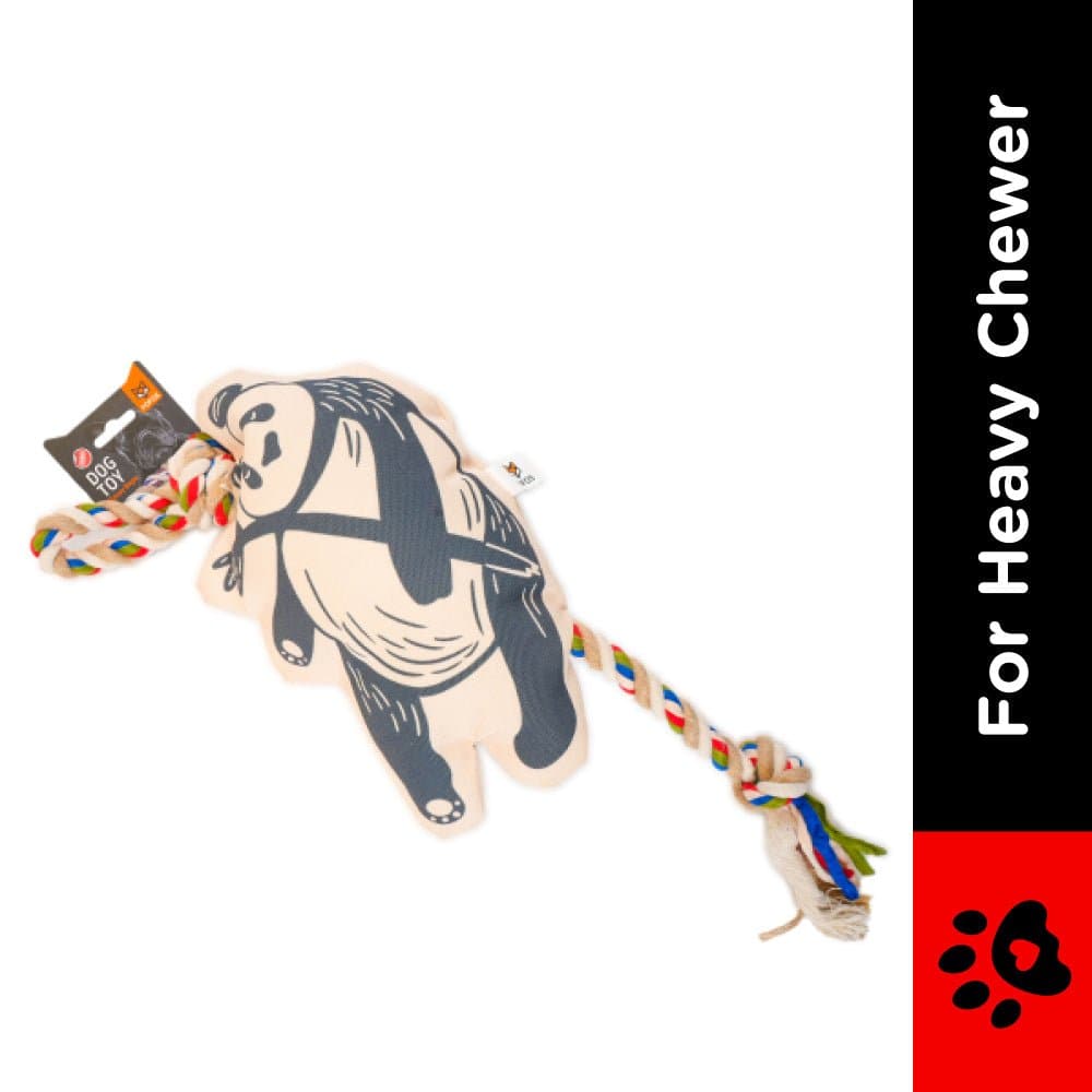 Barkbutler x Fofos Flossy Rope Toy With Panda for Dogs image 2