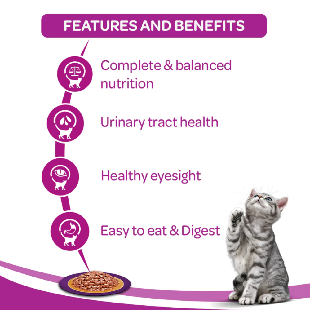 Whiskas Chicken Gravy and Chicken With Tuna And Carrot in Gravy Adult Cat Wet Food Combo image 6