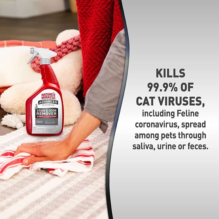 Nature's Miracle JFC Fresh Scented Advanced Platinum Stain and Odor Remover and Virus Disinfectant for Cats image 6