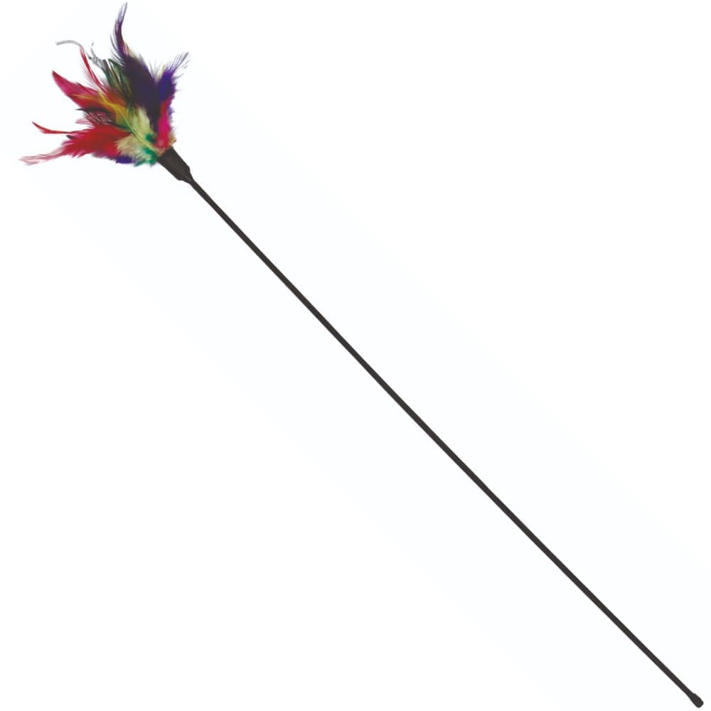 Trixie Playing Rod with Feathers and Leather Straps Toy for Cats Combo image 2