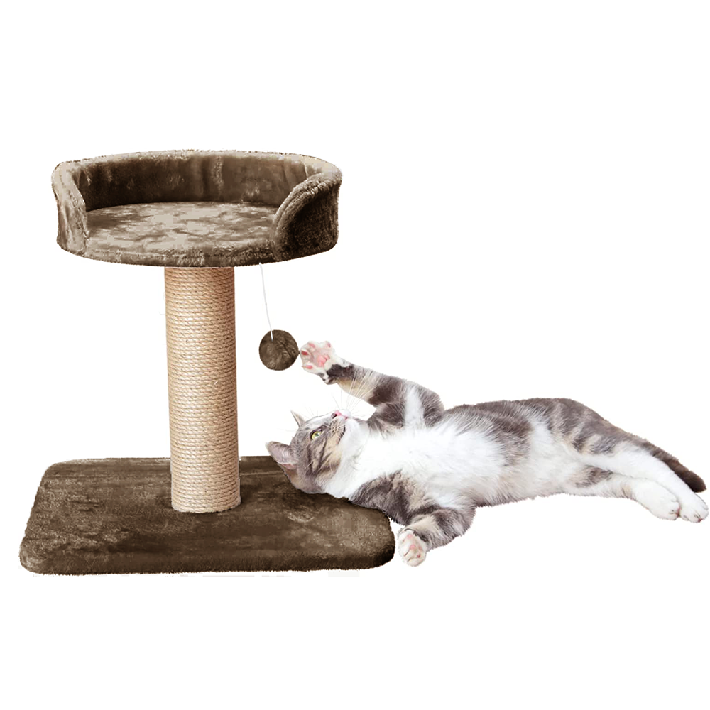Furrlovers Jute Scratching Posts with Hanging Ball Activity Tree for Cats image 2