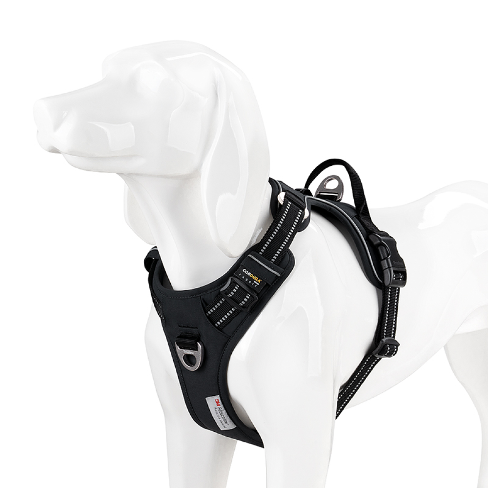 Truelove No Pull Cordura Harness with 3M Reflective Material for Dogs (Black) image 4