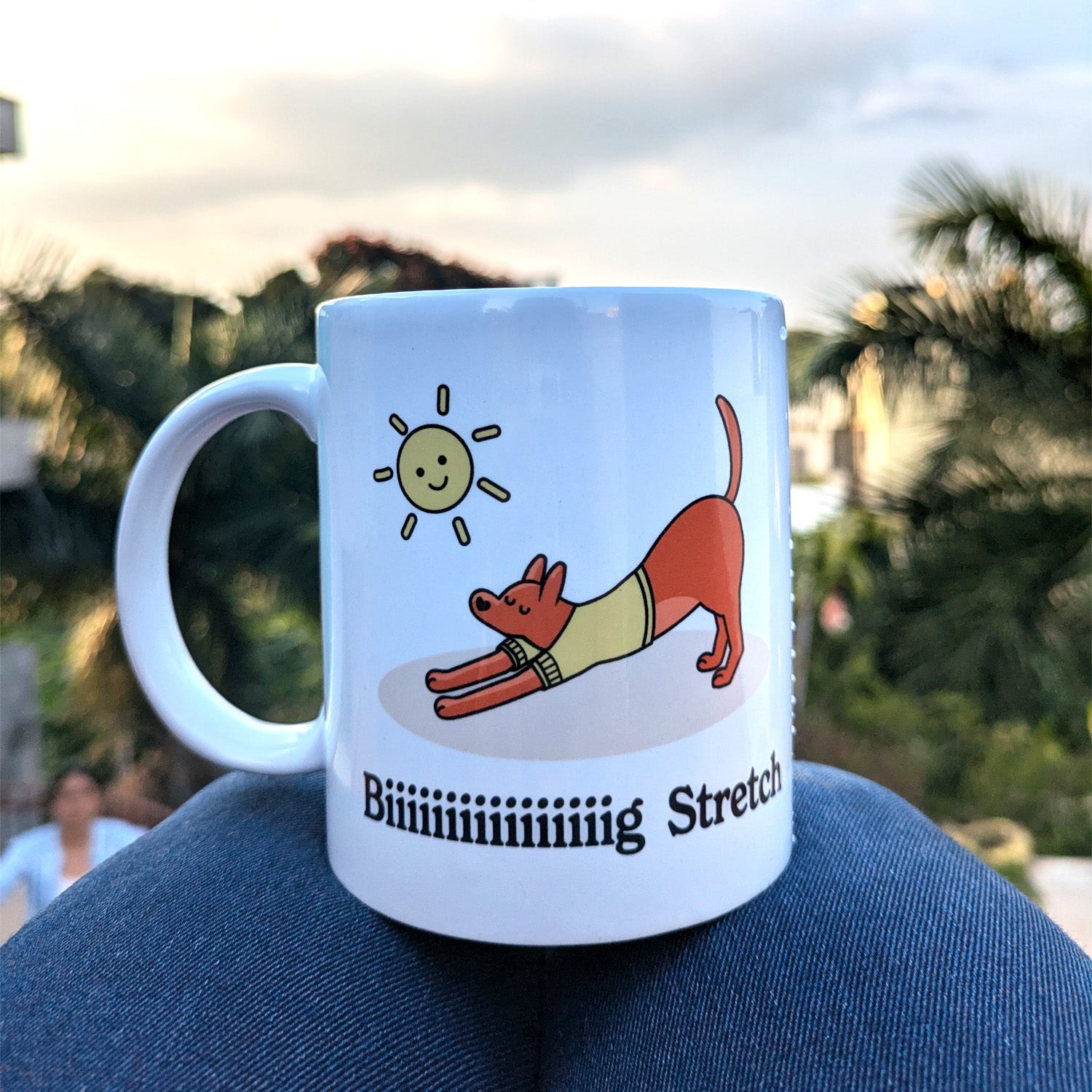 thePack Big Stretch Ceramic Coffee Mug (White) image 2
