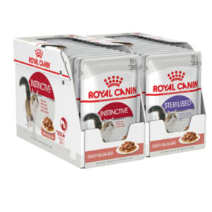 Royal Canin Instinctive and Sterilised/Neutered Gravy Adult Cat Wet Food Combo