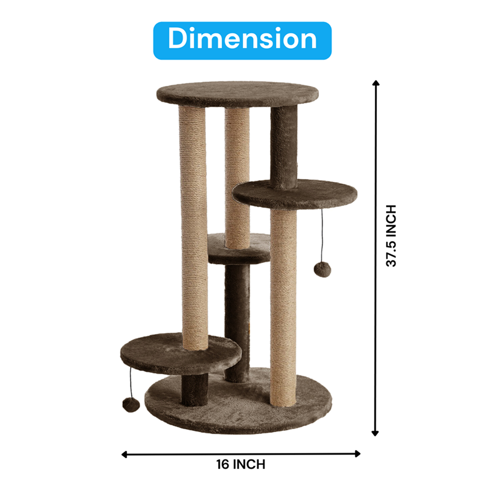 Furrlovers Multi Level Cat Tree with Scratching Posts & Platforms image 3