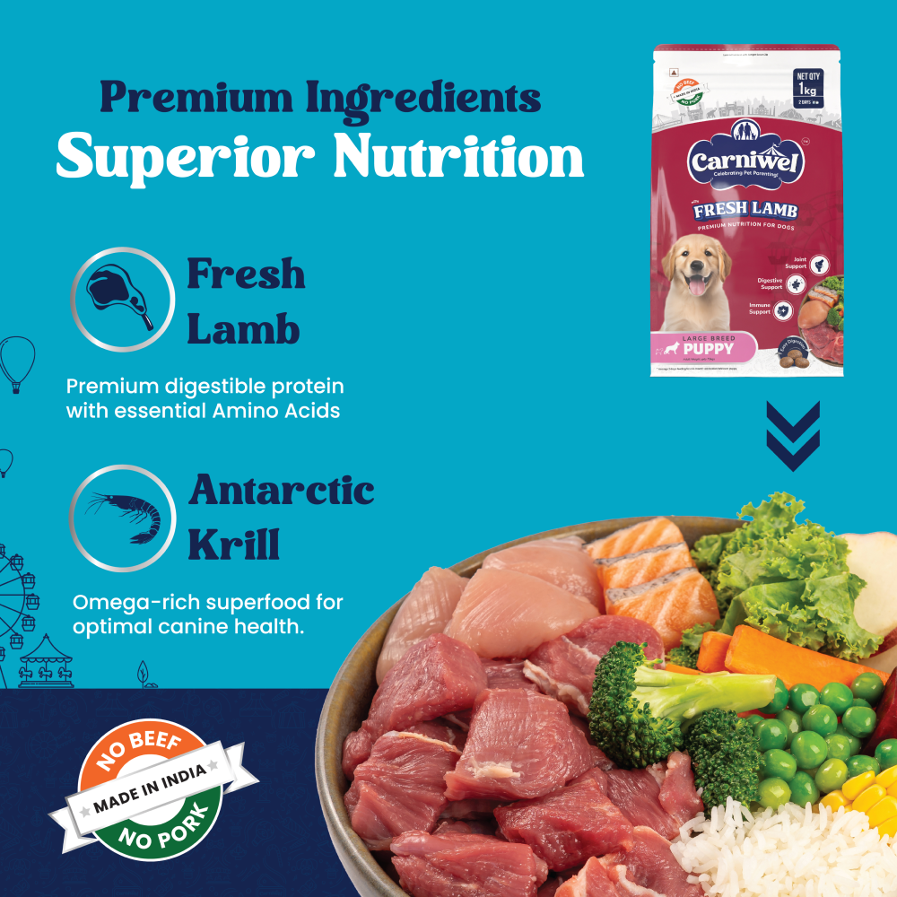 Carniwel Fresh Lamb Large Breed Puppy Dog Dry Food image 3