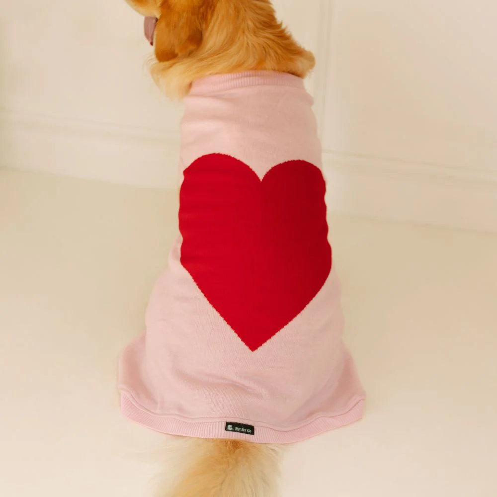 Pet Set Go Ira’s Sweater for Dogs and Cats (Red & Pink) image 2
