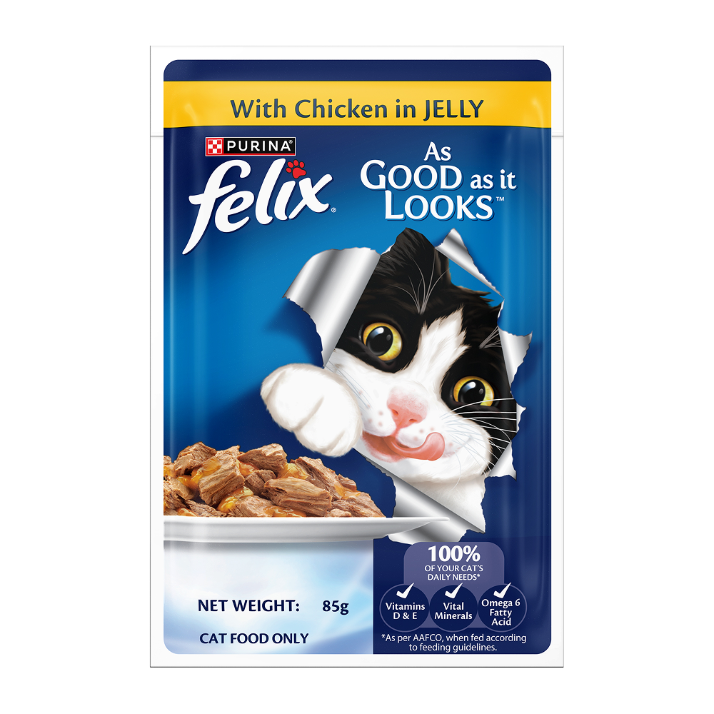 Purina Felix with Chicken in Jelly Complete and Balanced Adult Cat Wet Food image 9