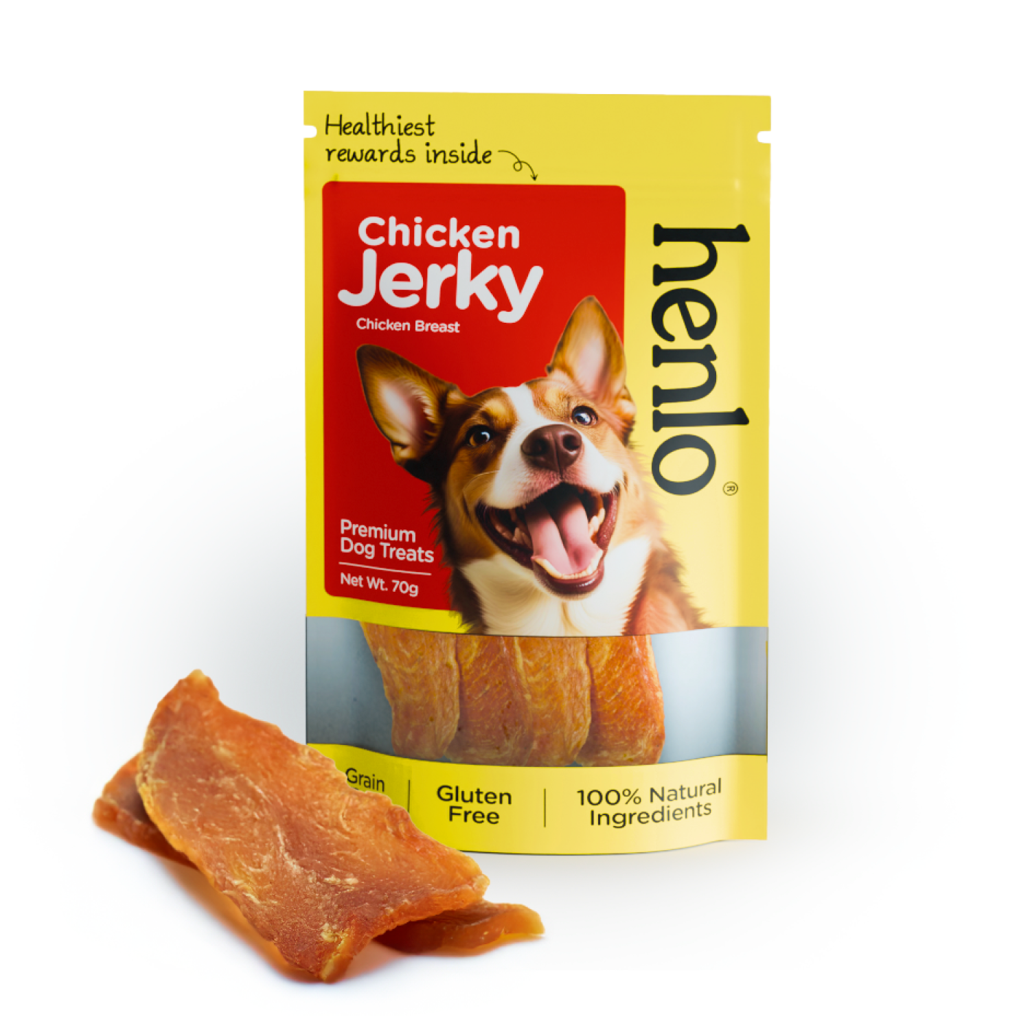 Henlo Chicken Jerky and Pops Treats for Dogs Combo image 2