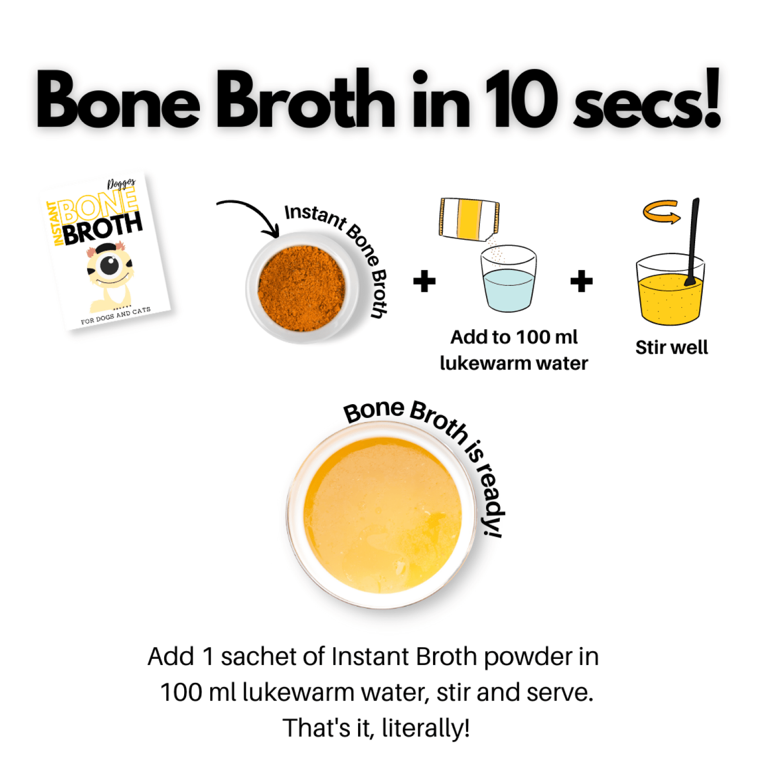 Doggos Bone Broth Every where for Dogs and Cats (4 Flavours) image 4