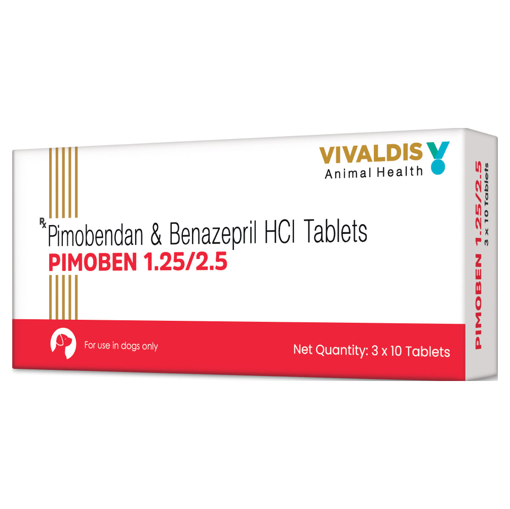 Vivaldis Pimoben 1.25/2.5mg (pimobendan & benazepril) Tablet for Dogs image 3