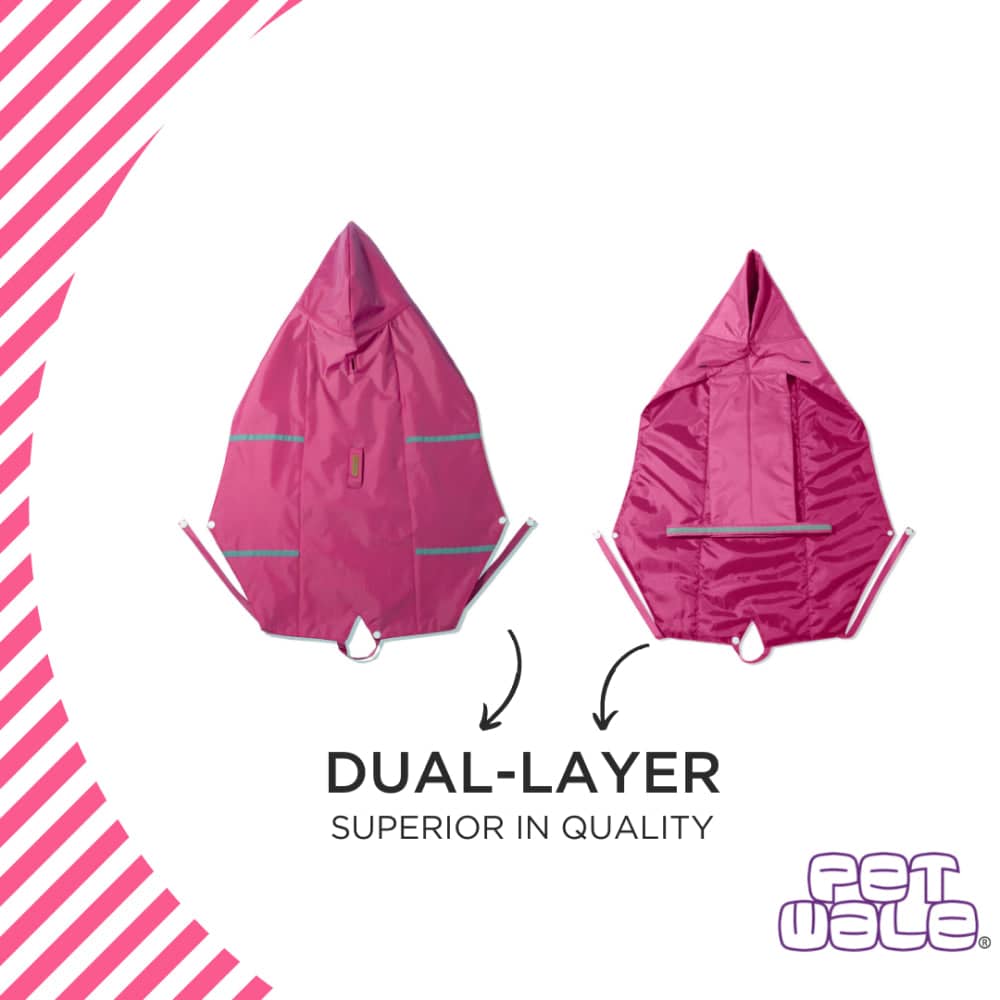 PetWale Reflective Raincoat for Dogs (Pink) image 2