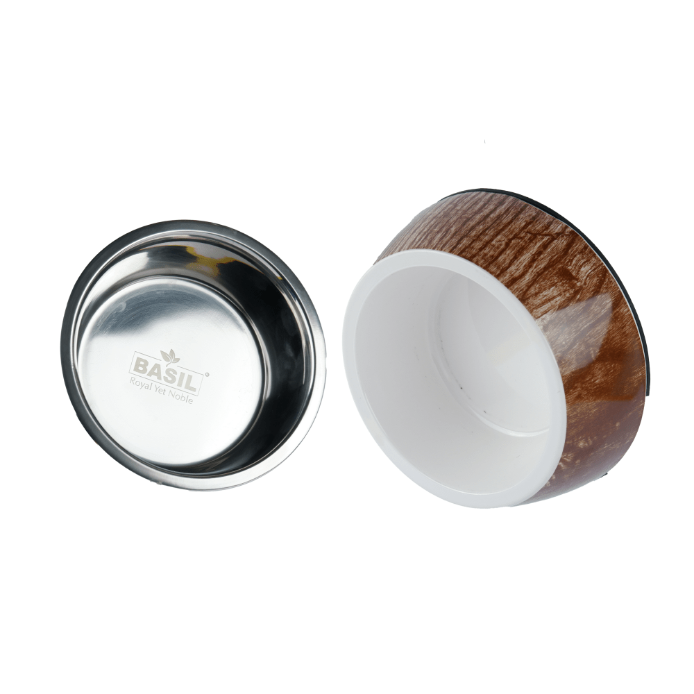 Basil Wooden Print Melamine Bowl for Dogs and Cats image 2