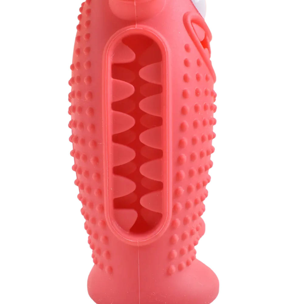 Talking Dog Club Monster Tough Rubber Toy for Dogs and Cats (Pink) image 4