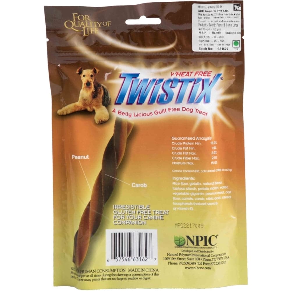 NPIC Twistix Peanut & Carob Flavor Dog Treat image 4