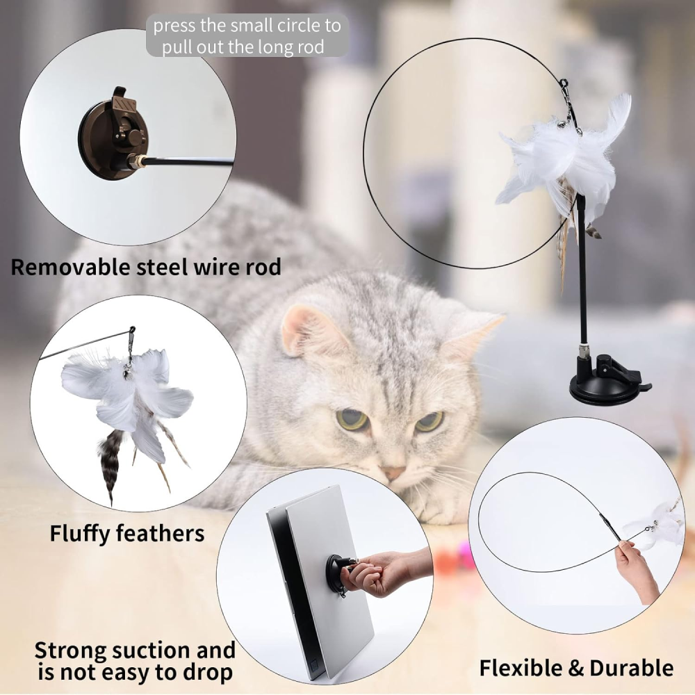QPets Wand Teaser Rod Toy for Cats image 6