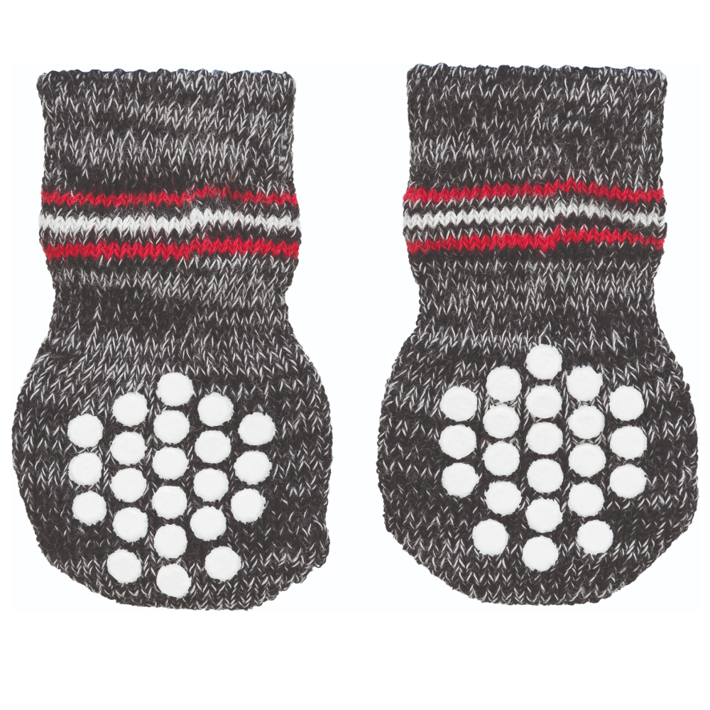 Trixie Non Slip Socks for Dogs (Grey, Set of 4) image 2