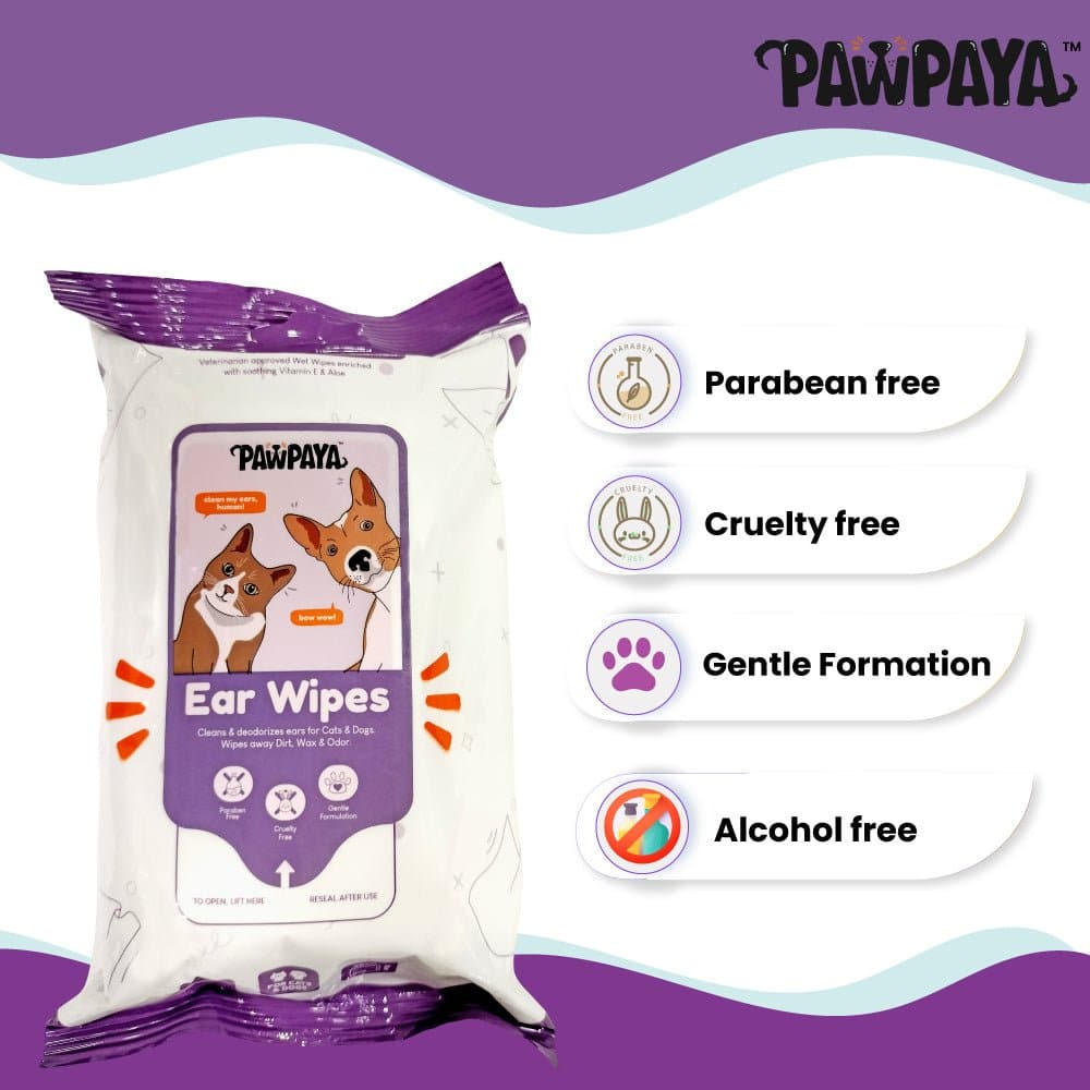Pawpaya Ear Wipes for Dogs and Cats image 2