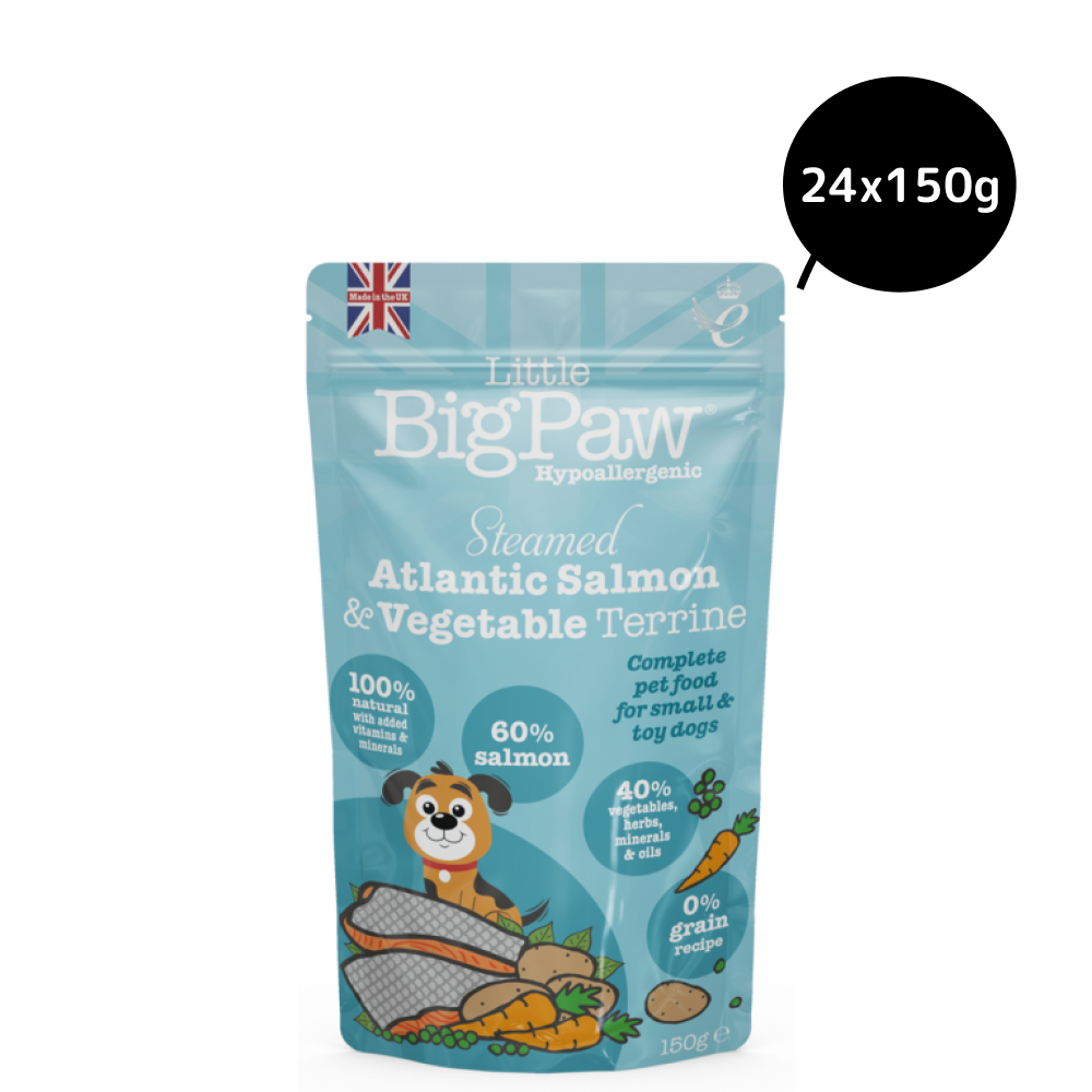Little Big Paw Atlantic Salmon & Vegetables Terrine Dog Wet Food image 7