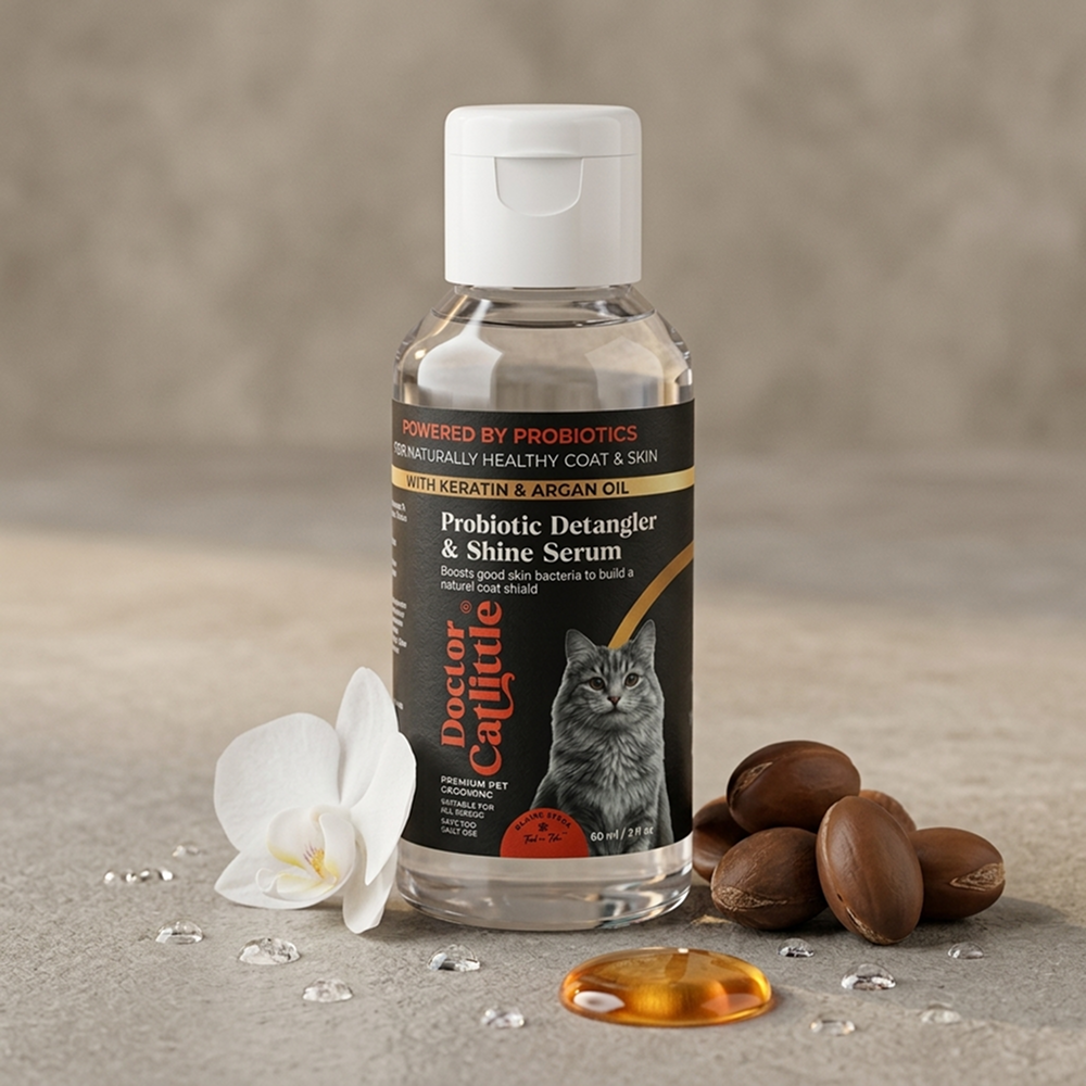 Doctor Catlittle Probiotic Detangler and Shine Serum Keratin & Argan Oil for Cats image 2