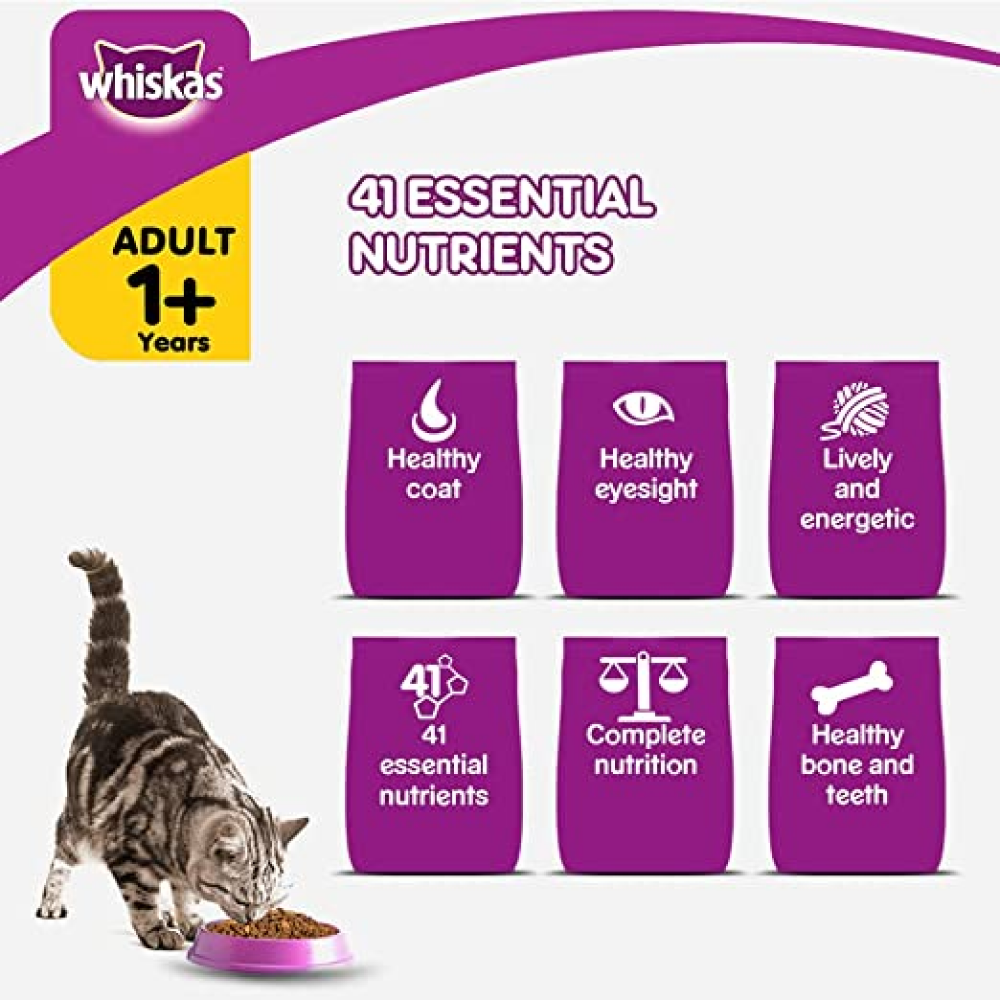 Whiskas Chicken, Ocean Fish and Tuna Flavour Adult Cat Dry Food Combo image 7