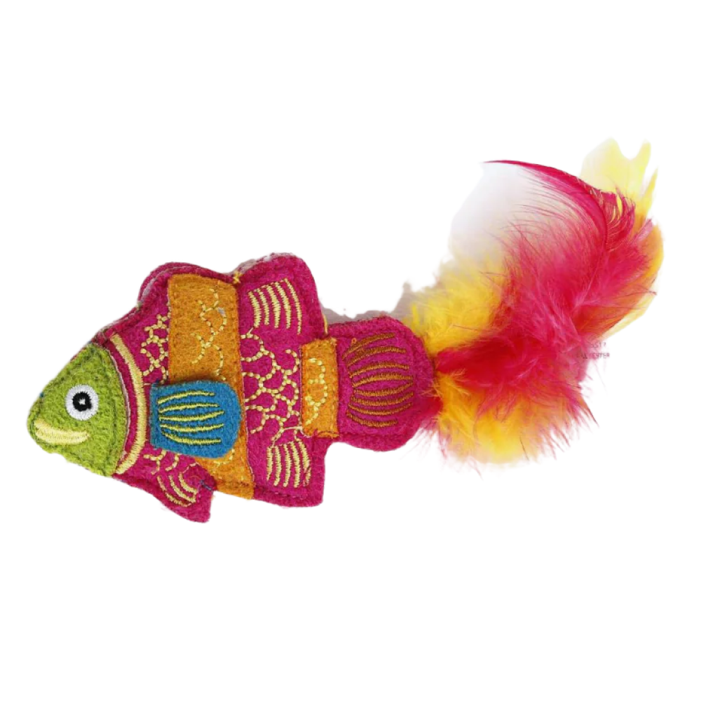 Kong Tropics Fish Pink Catnip Toy for Cats image 3