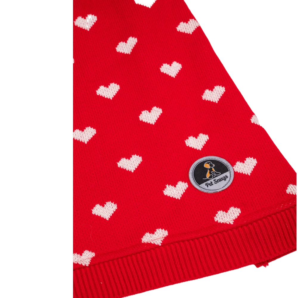 Petsnugs Heart Sweater for Dogs and Cats (Red) image 3