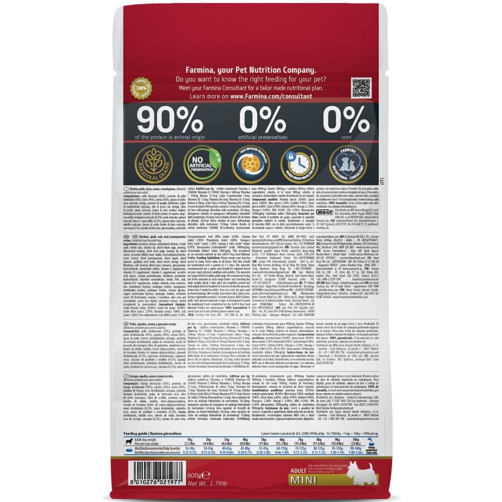 Farmina N&D Ancestral Grain Chicken & Pomegranate Adult Mini Dog Dry Food image 2