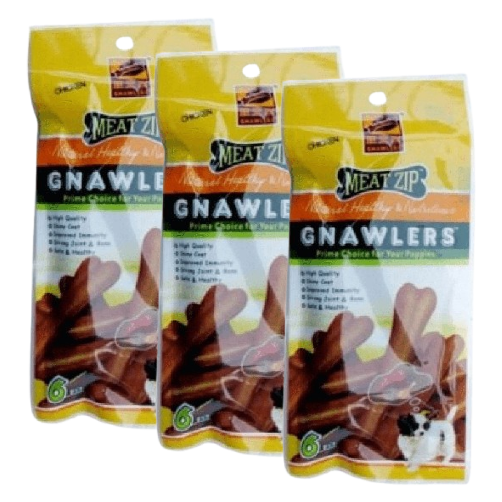 Gnawlers Meat Zip Dog Treat image 3